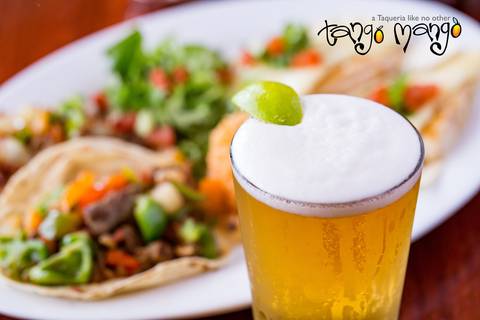 Tacos and a cold beer on the patio
